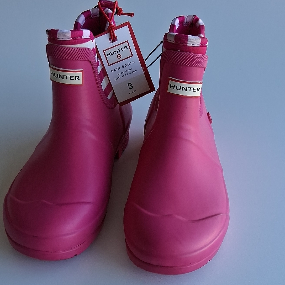 Hunter Kids Pink Rain Boots